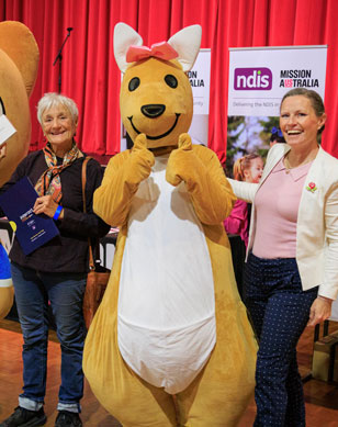 Guests, families and exhibitors at a Disability Expo Australia event